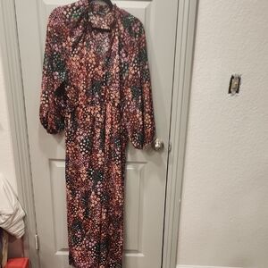 Zara Black Floral Jumpsuit